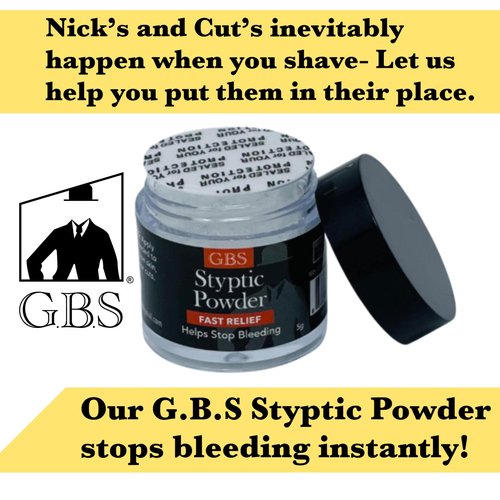 G.B.S Styptic Powder Razor Burn Relief Face Neck Razor Cuts and Nicks Soothes Skin and Pore After Shave, Double Edges Variety Double Edge Razor Blade Refills, Pack of 32