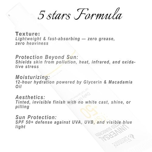 Skiennix Face Sunscreen - Tinted SPF 50 Moisturizer for Women - Travel Size 50 ml