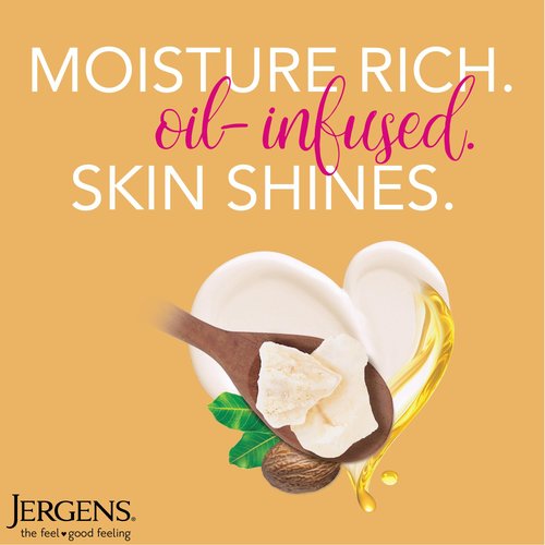 Jergens Shea Butter Hand and Body Lotion, Deep Conditioning Moisturizer, 3X More Radiant Skin, with Pure Shea Butter, Dermatologist Tested, 16.8 Oz, Pack of 3