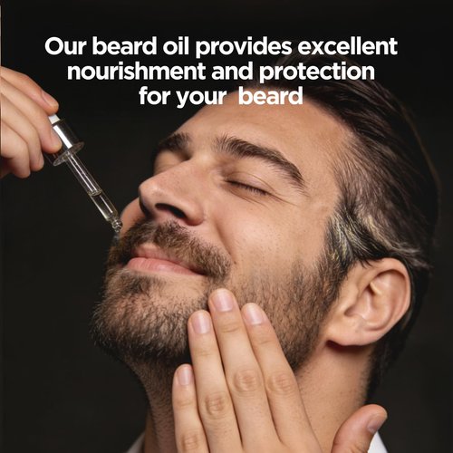 Hawkins & Brimble Beard Oil For Men Growth - Sandalwood Scent with Argan & Castor Oils, Shea Butter | Softens & Moisturizes, Promotes Healthy Beard Growth, 50ml