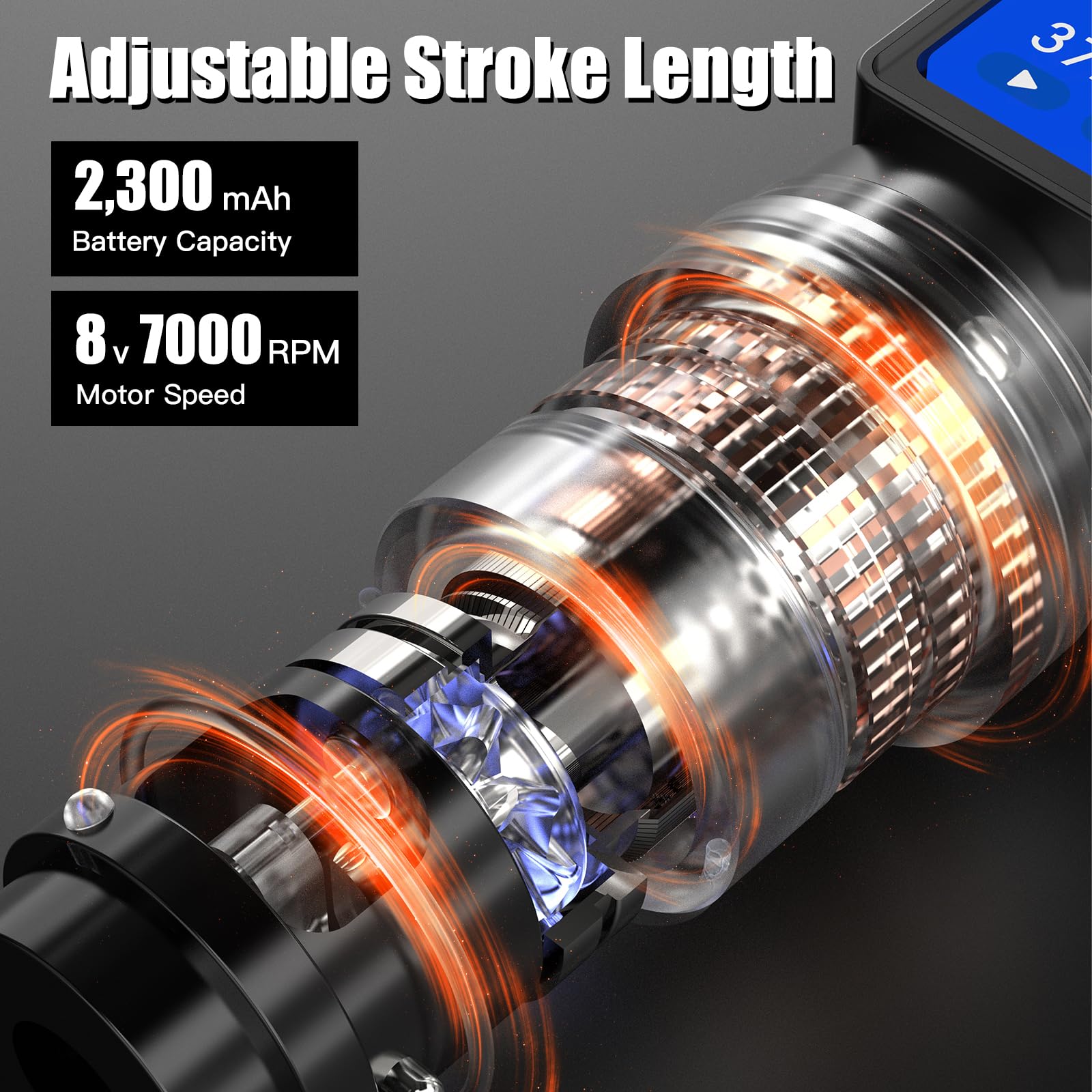 Wormhole Tattoo Gun Wireless Tattoo Machine Multi-function Smart Tattoo Pen 2,300mAh 2PCS Battery Replacement Power Supply, Smart Display, 7 Strokes Length