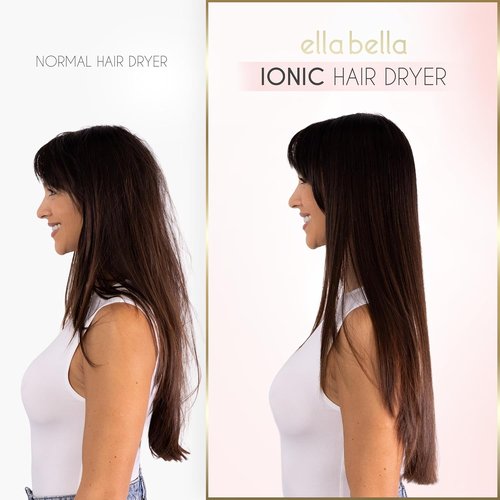 ELLA BELLA® Ionic Hair Dryer - Foldable Design for Travel | Intelligent Heat Control & Rapid Drying