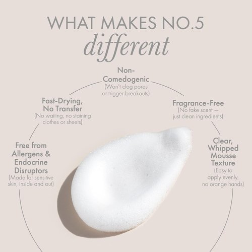 **No.5 Self Tanning Mousse - Fast-Drying, Streak-Free Foam for Natural Tan | Hydrating & Anti-Aging, 150mL**