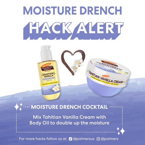 Palmer's Cocoa Butter Formula Body Cream, Moisture Drenching Tahitian Vanilla, 8.8 Oz, 72Hr Hydration with Shea Butter & Vitamin E for Softer Skin, Protects & Soothes Dryness, Dermatologist Approved