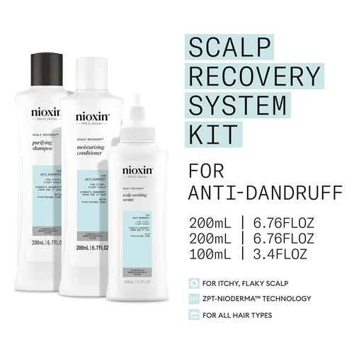 Nioxin Scalp Recovery Anti-Dandruff System Kit - Soothes Itchy & Flaky Scalp | Trial Size