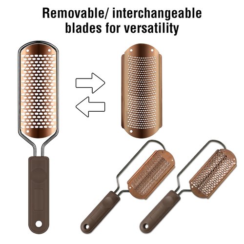 OUKEYA Foot Rasp and Foot File – Premium Stainless Steel Callus Remover Tool for Pedicure, Safely Removes Dead Skin, Smooths Rough Heels, Works on Wet & Dry Feet