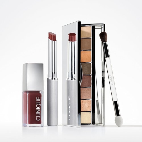 Clinique All About Shadow Eye Shadow Palette - 8 Silky Buildable Shades | Black Honey, Pink & Nude Honey