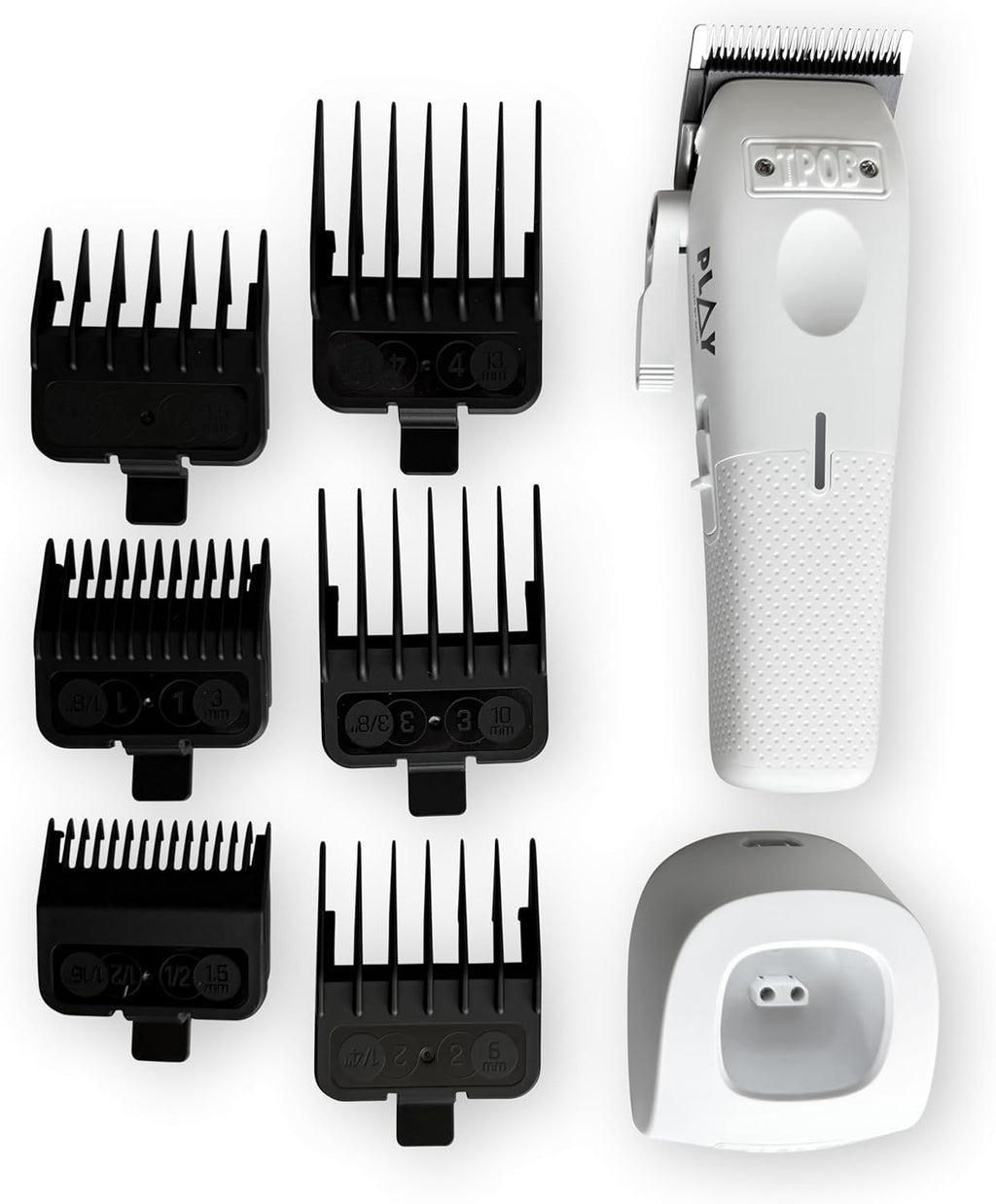 TPOB Mini Play Professional Hair Clippers - Sleek White Design for Precision Grooming