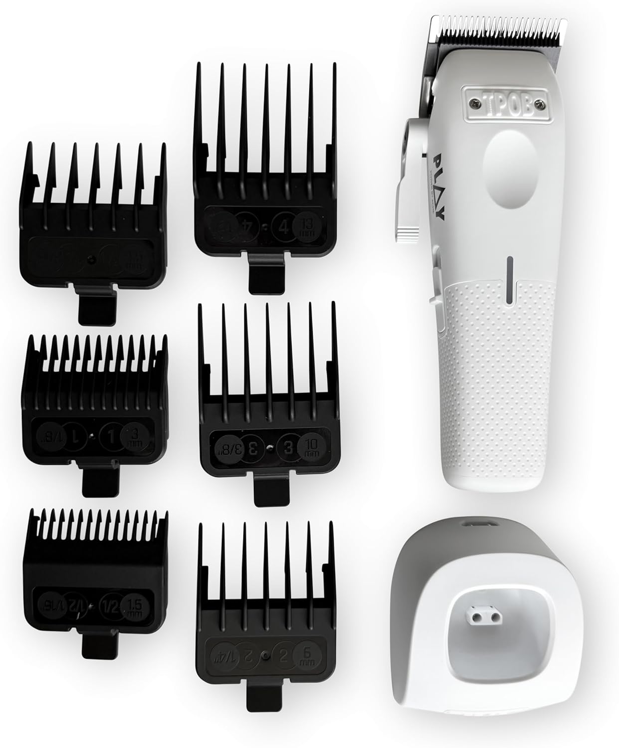 TPOB Mini Play Professional Hair Clippers - Sleek White Design for Precision Grooming