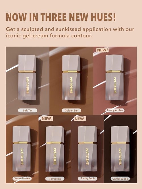 SheGlam Liquid Contour Stick - Long Lasting Cool Toned Cream Bronzer Makeup | 01 Soft Tan