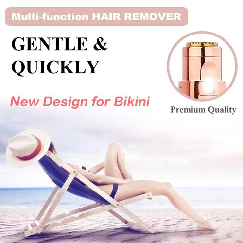 LAIKME Facial Hair Remover for Women - Lady Removal Shaver - USB Rechargeable Lady Face Epilators Trimmer for Face Lips Chin Peach Fuzz Arms Legs