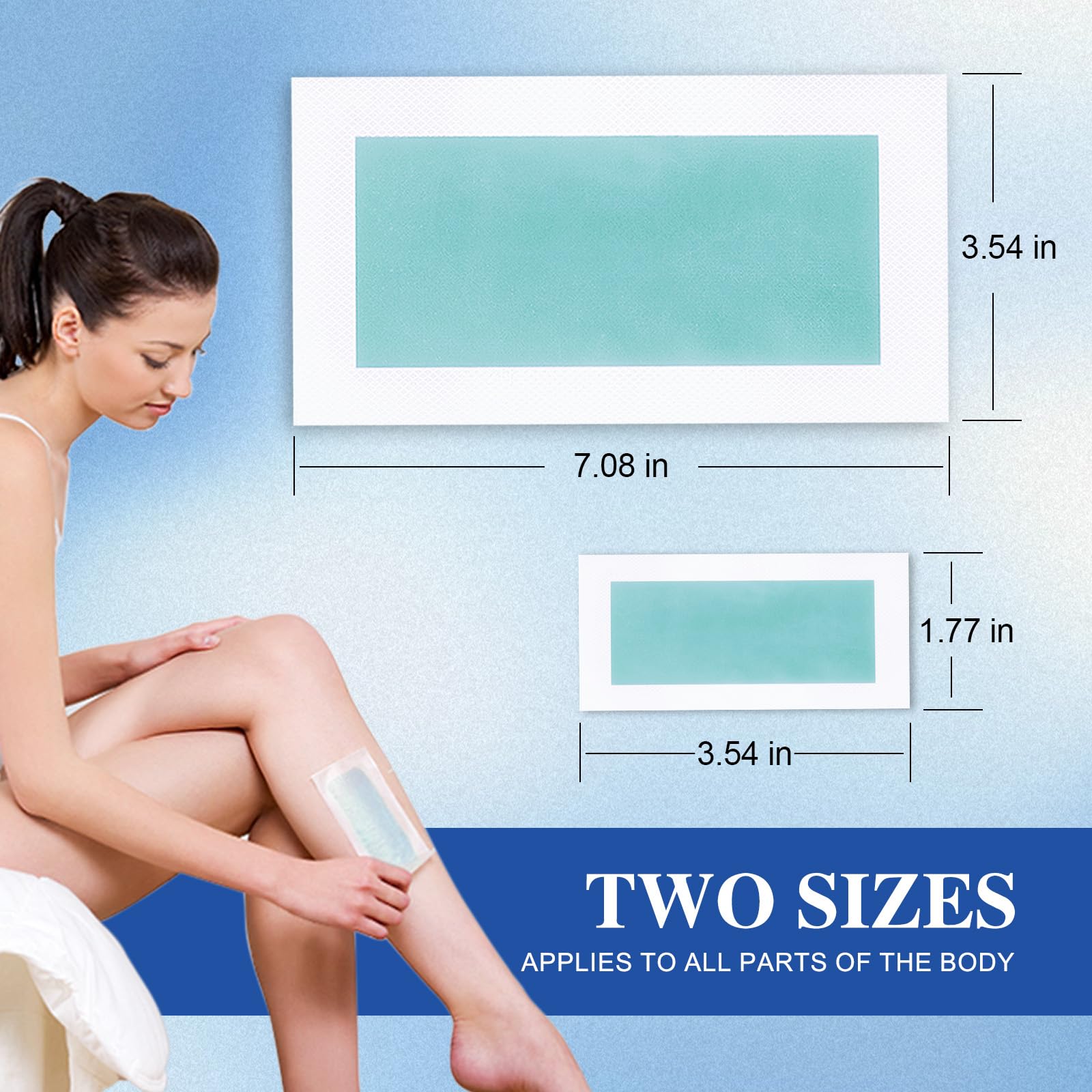 Wax Strips Hair Removal Kit – 60 Wax Strips + 10 Calming Oil Wipes, No Heating Required, Gentle & Effective for Face, Legs, Arms & Underarms, For Sensitive Skin