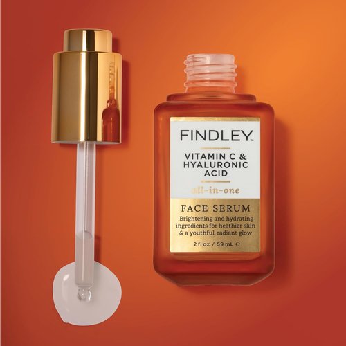 Findley All-in-One Face Serum - Hydrating Vitamin C & Hyaluronic Acid | Anti-Aging Formula for Youthful Skin (2 Fl Oz)