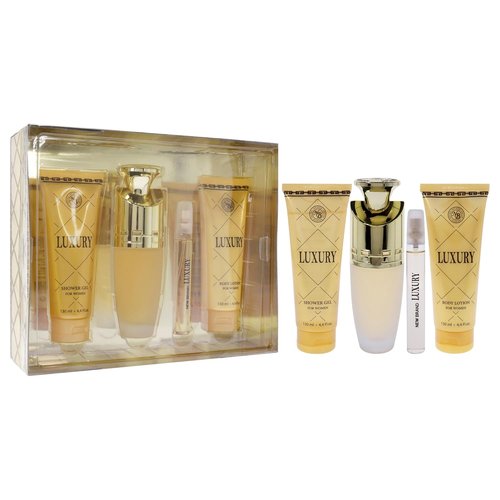 New Brand Luxury Women's Gift Set - 4-Piece EDP Spray, Shower Gel, Body Lotion | 3.3oz & 4.4oz