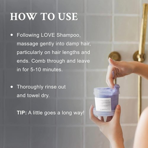Davines LOVE Smoothing Shampoo - Gentle Cleansing for Frizzy Hair | Smooth, Soft, and Shiny Finish
