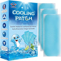 Skiennix Cooling Patches - Fever & Pain Relief | 20 Sheets for Soothing Headaches - Blue