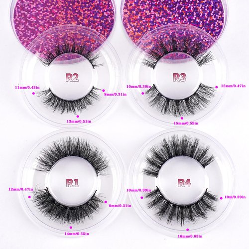 Faux Mink Lashes Thick Crossed Eyelashes 3D/5D False Eyelashes 20 Pairs Fluffy Natural Look 4 Syles(G03)