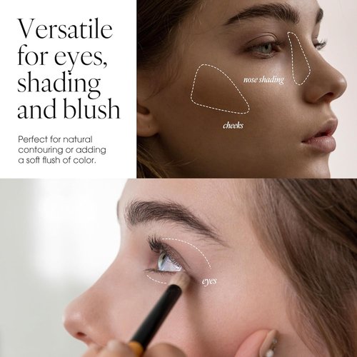 STEP BASIC Longwear Eyeshadow - High-Pigment Charcoal Brown Compact for Smooth, Blendable Color (1.7g)