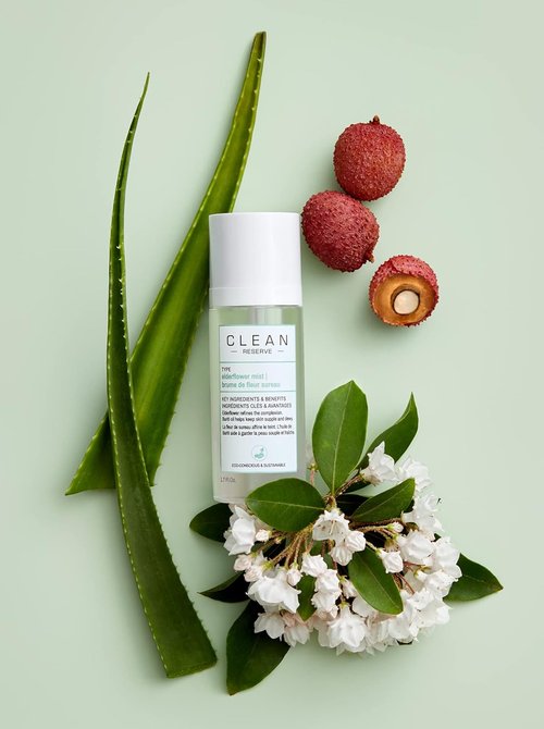 CLEAN RESERVE Elderflower Face Mist - Hydrating Vegan Formula for Refreshing Skin