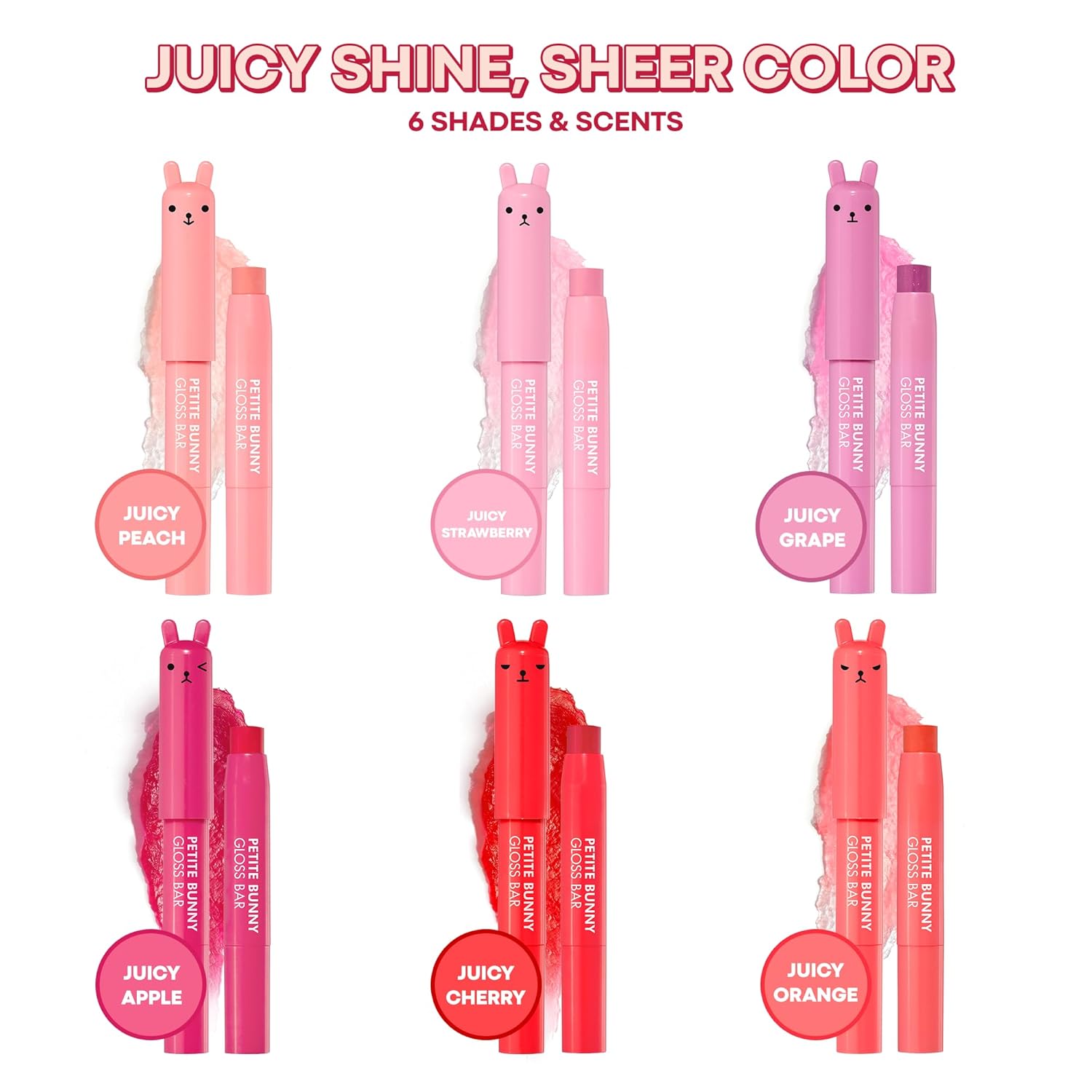 TONYMOLY Petit Bunny Lip Gloss - Hydrating Korean Lip Crayon with Vitamin E for Soft, Juicy Lips