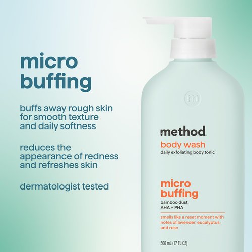 Method Body Wash, Daily Exfoliating Body Tonic - with notes of Lavender, Eucalyptus and Rose, 17 fl oz