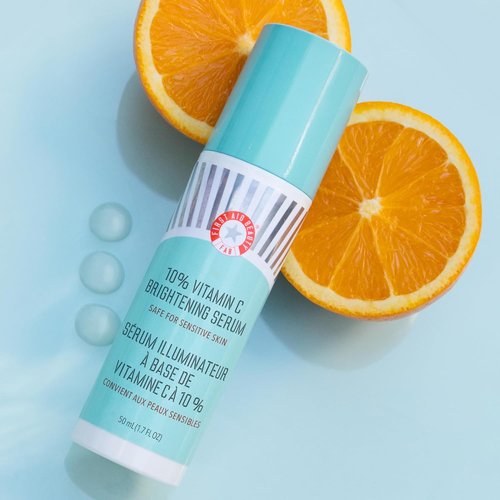First Aid Beauty - Vitamin C Brightening Serum | Daily Dark Spot Treatment with Squalane & Vitamin E, 1.7 oz