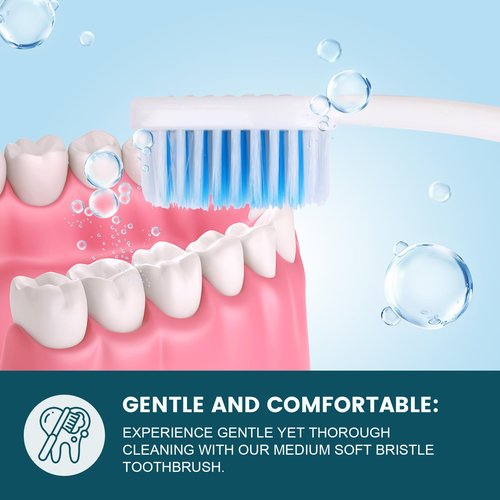 Navona 150 PCS Premium Individually Wrapped Bulk Toothbrush Pack, Disposable Toothbrushes, Kids Toothbrush, Medium Soft Bristle Toothbrushes, Ergonomics Handle, Perfect for Travel Hotel Donation