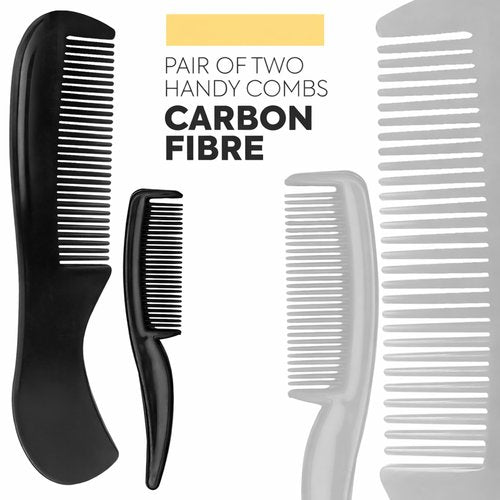 Beauty & Crafts- 5'' German Beard Mustache Scissors - 2 Mustache Comb for Facial Hair with Beautiful Pouch - Beard Trimming Scissors Use for Grooming, Cutting, and Styling of Mustache (Black)