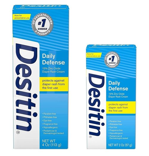 Desitin Daily Defense Diaper Rash Cream - Zinc Oxide Formula | 4 oz & 2 oz Bundle Pack