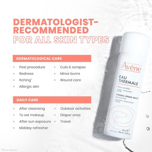 Avène Thermal Spring Water Facial Mist Spray - Soothing & Calming for Sensitive Skin, 5.07 oz