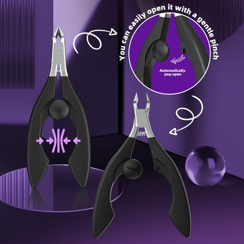 SZQHT Nail Clippers for Thick Toenails & Fingernails – Straight Edge Stainless Steel Cutter with Safety Lock, Ergonomic Grip – Professional Ingrown Nail Trimmer for Men & Women