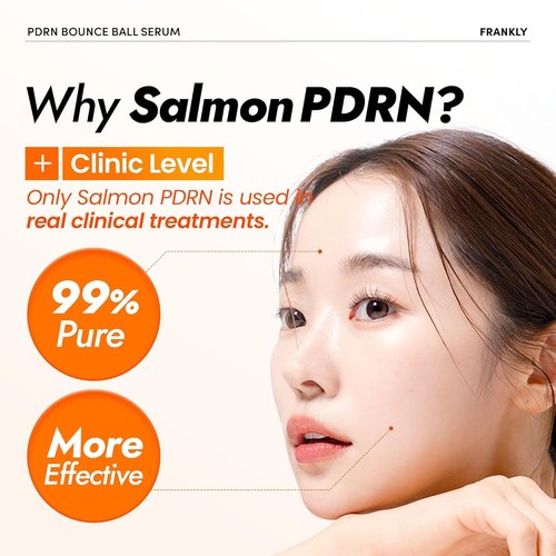 FRANKLY Salmon PDRN Bounce Ball Serum - 99% Pure Salmon DNA for Skin Recovery & Repair | Lightweight, Non-Sticky | 1.01 fl oz