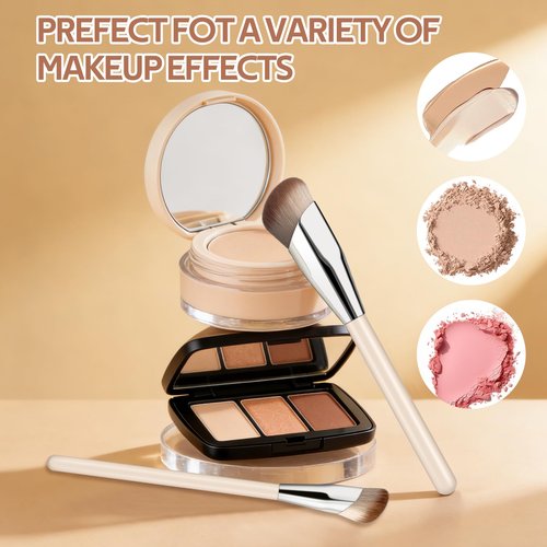 MUIIGOOD Angled Blush Brush, Face Makeup Liquid Blush Brush For A Sculpted Look, Great For Cream, Liquid Or Powder Blush Cheek Flawless Sculpting (2Pcs)