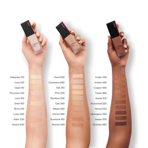 Shiseido Synchro Skin Foundation SPF 30 - Medium-to-Full Coverage, Natural Finish - 30 mL Shell 160