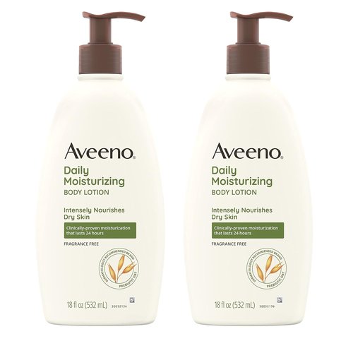 Aveeno Active Naturals Daily Moisturizing Lotion - Hydrating 18-Ounce Pump (Pack of 2)