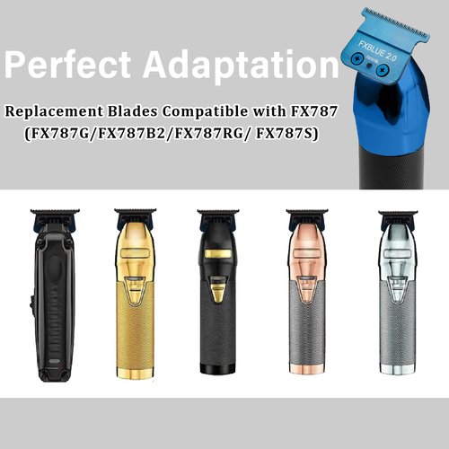 FX707BL 2.0 Replacement Blades,Standard and Fine-Tooth T-Blades compatible with compatible with FX787, FX799 and LoPROFX FX726, FX729 Trimmers (1 Count)