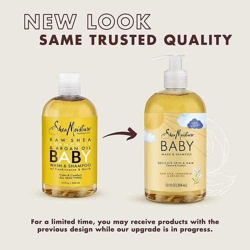 SheaMoisture Baby Wash & Shampoo - Nourishing Raw Shea & Chamomile Formula | 13 oz, Gold