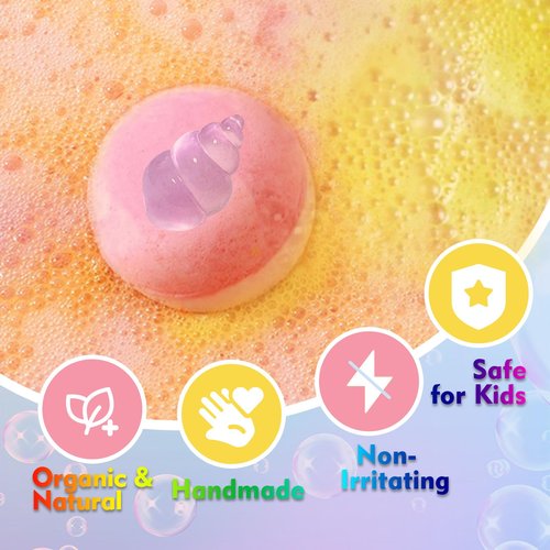 Bath Bombs for Kids with Surprise Inside, 30 Pack Kids Bath Bombs with Toys Glow in The Dark, Child-Safe Colorful Bubble Fizz Bath Ball Gift Set for Easter Egg, Birthday,Christmas