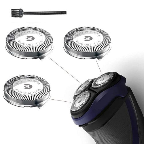Rollingfit SH30 Replacement Heads - Compatible with Philips Norelco Electric Shaver Series 1000-3000 | Easy Cut & Replace, 3-Pc Pack