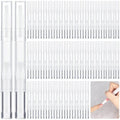 50 Pack Empty Cuticle Oil Pen 3ml Refillable Transparent Twist Pens, Empty Nail Oil Pen with Brush Tip, Eyelash Growth Liquid Tube, Cosmetic Lip Gloss Container for Applicators