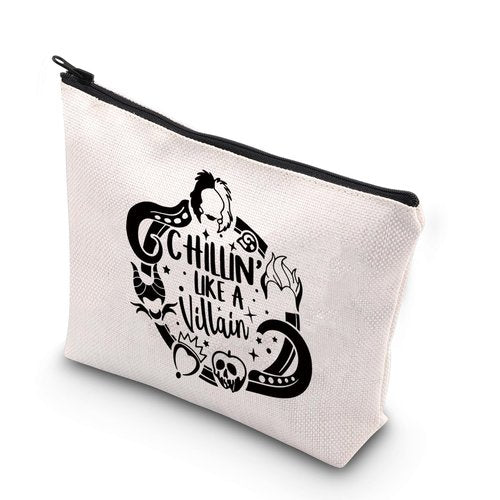 BDPWSS Evil Females Makeup Bag Chillin' Like a Villain Travel Pouch For Villain Gang Bad Girls Fans Gift Family Trip Gift (Like a villain)