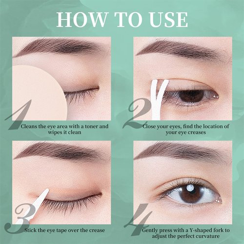 720pcs Invisible Double Eyelid Tape — Eyelid Lift for Sagging or Hooded Eyelids, Uneven Lids, and Single Eyelids, Mother's Day Gift