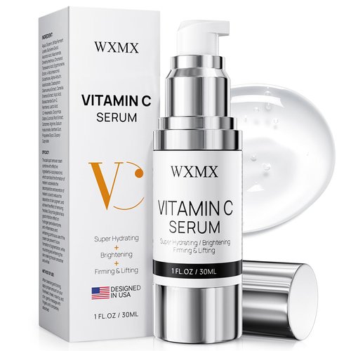 Super Vitamin C Serum for Face: All-in-One Hydrating Anti-Aging Formula by Vitamin C, Hyaluronic Acid, Caffeine-Firming, Lifting, Targets Dark Spots, Wrinkles, Vitamin c face serum, 1 fl oz