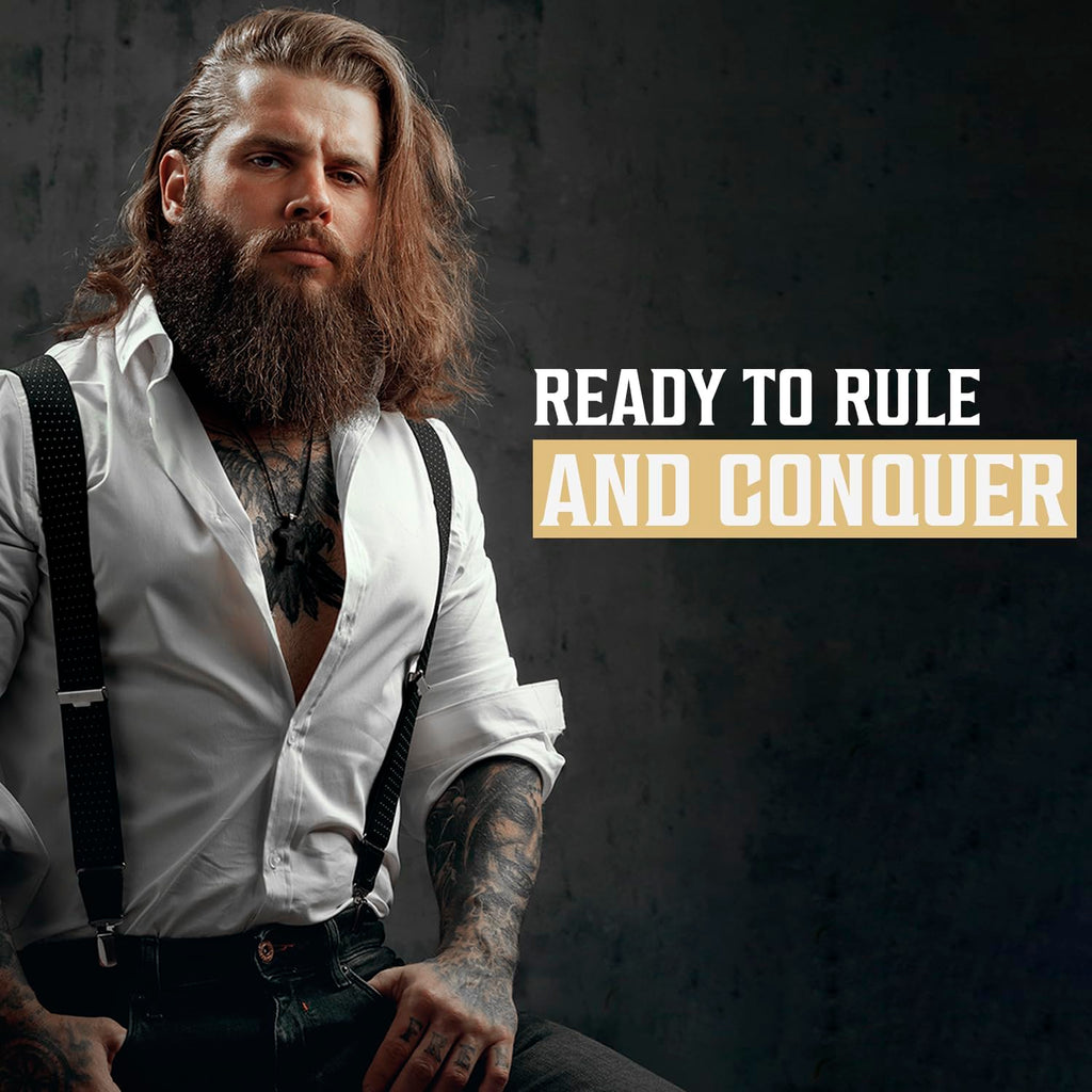 Viking Revolution Beard Wash and Beard Conditioner for Men with Argan Oil and Jojoba Oil - Beard Softener and Strengthener Beard Care Beard Shampoo and Conditioner with Ginseng Root (5oz, Palo Santo)