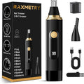 Skiennix Nose Hair Trimmer - Professional Painless IPX7 Waterproof Facial Hair Trimmer | USB Rechargeable, LED Display, Black