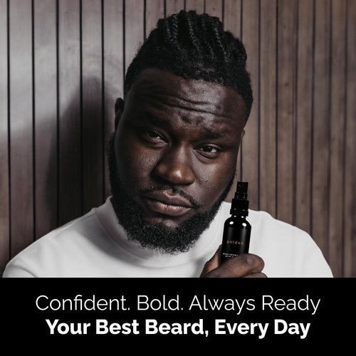 Golden Grooming Beard Growth Spray – Natural Biotin & Vitamin E Formula to Boost Beard Growth, Thickness & Strength (Single)