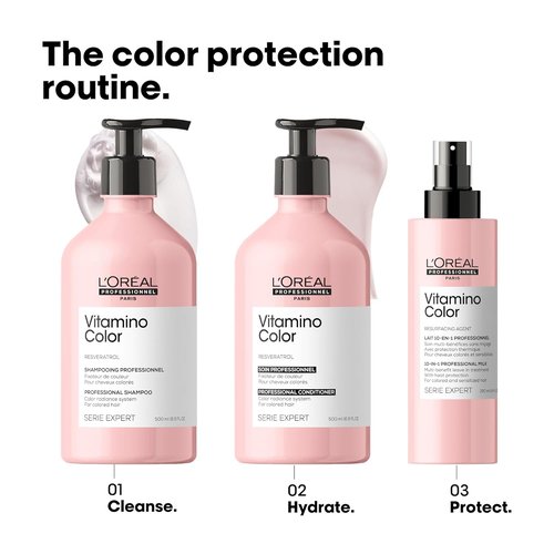 L'Oreal Professionnel Paris Vitamino Color Shampoo - Protects Hair Color, Adds Vibrancy & Shine | 10.1 Fl Oz