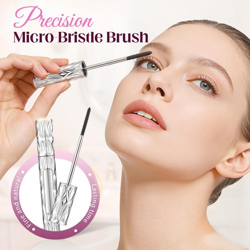 Skiennix Eyelash Primer - Tubular Waterproof Volumizing Mascara with Metal Wand | Black, 2026 Edition