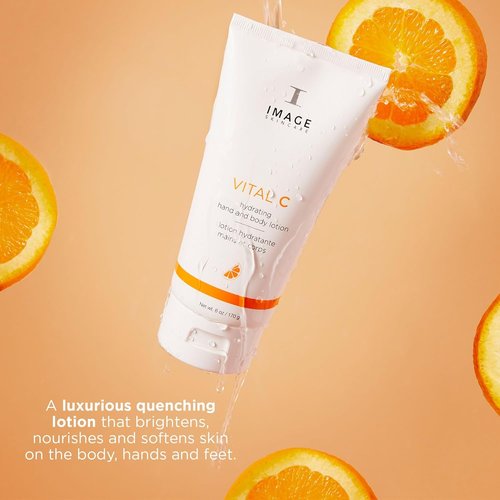 IMAGE Skincare VITAL C Hydrating Hand and Body Lotion - Brightening Moisturizer with Vitamin C & Shea Butter, 6 oz