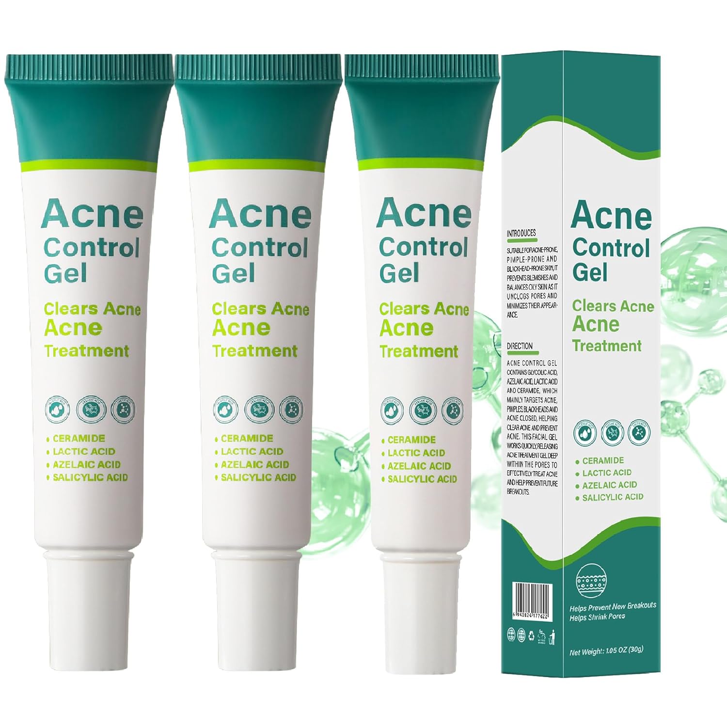 Azelaic Acid Serum by [Brand Name] - Acne Treatment with 10% Azelaic & Salicylic Acid | 30ml for Sensitive Skin